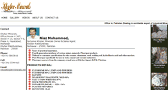 Desktop Screenshot of khyberminerals.net