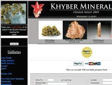Tablet Screenshot of khyberminerals.com
